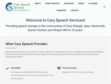 Tablet Screenshot of caryspeech.com